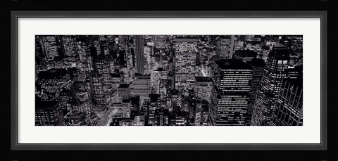 Framed Midtown Manhattan at Night Print