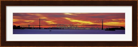 Framed Queensboro and Manhattan Bridge, New York City Print