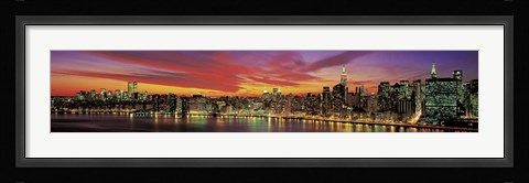 Framed Sunset Over New York Print