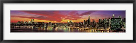 Framed Sunset Over New York Print