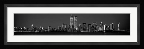 Framed Manhattan Skyline 2001 Print