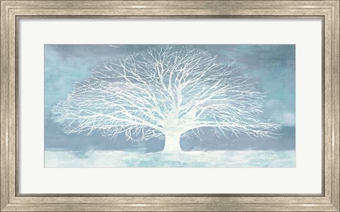 Framed Aquamarine Tree Print