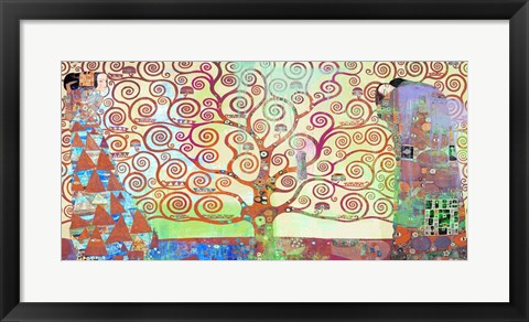Framed Klimt&#39;s Tree of Life 2.0 Print