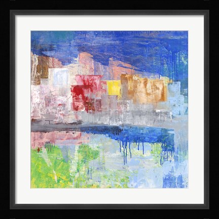 Framed Villaggio sul Lago Print