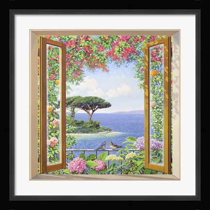 Framed Sulla costa Mediterranea Print