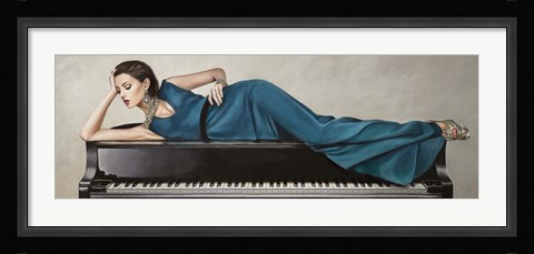 Framed Piano Lady Print