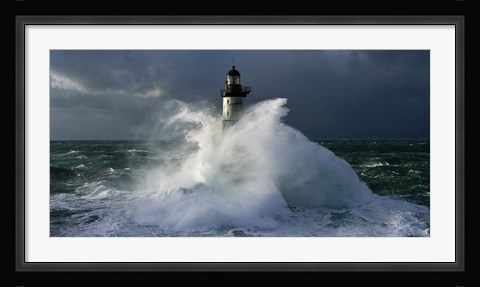 Framed Phare d' Ar-Men (detail) Print
