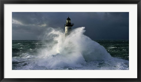 Framed Phare d' Ar-Men (detail) Print