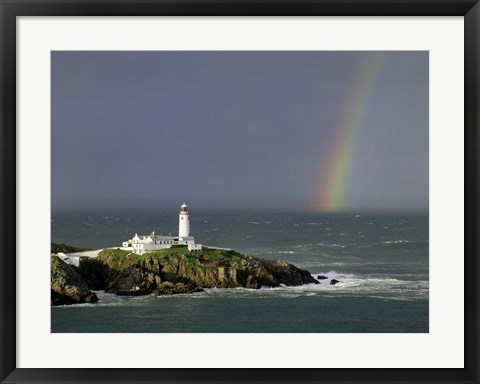Framed Rainbow over Fanad-Head, Ireland Print