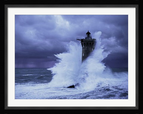 Framed Phare du Four, Bretagne Print