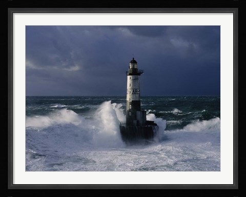 Framed Phare d' Ar-Men, Bretagne Print
