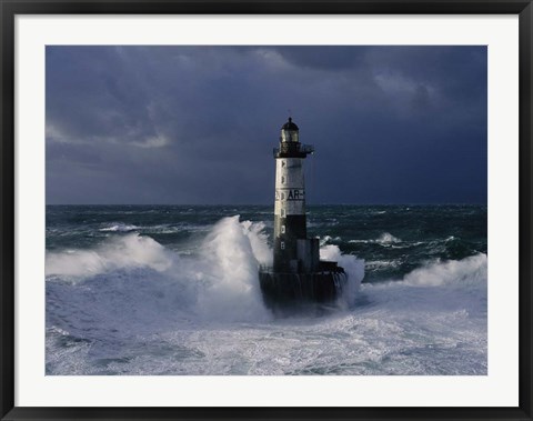 Framed Phare d' Ar-Men, Bretagne Print