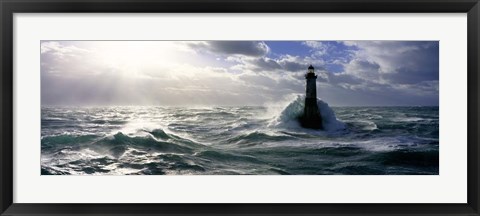 Framed Phare d' Ar-Men, Mer d' iroise Print