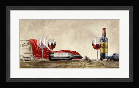 Framed Grand Cru Wines (detail) Print