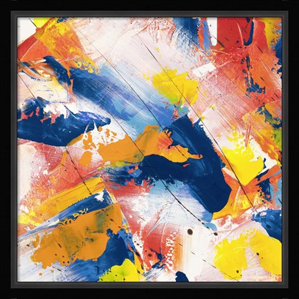 Framed Waves Crashing in the Summer Sky I Print