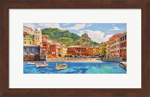 Framed Vernazza nel Sole Print