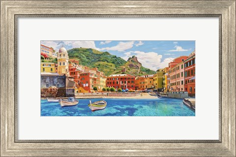 Framed Vernazza nel Sole Print