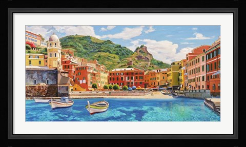 Framed Vernazza nel Sole Print