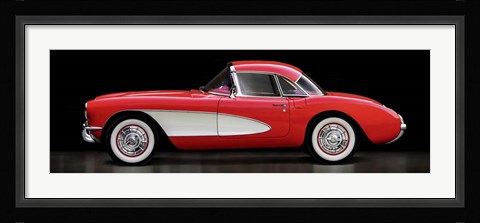 Framed Corvette Chevrolet Print