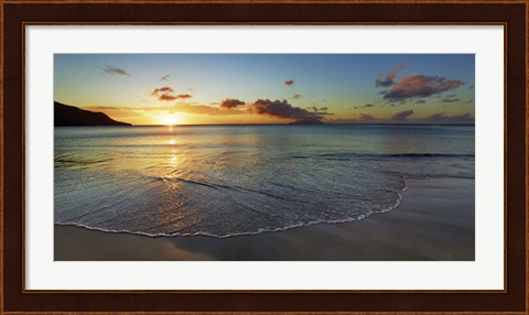Framed Baie Beau Vallon, Seychelles Print