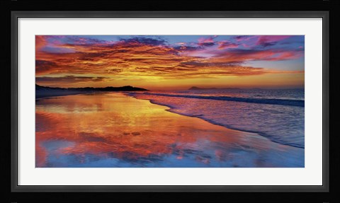 Framed Sunset, North Island, New Zealand Print