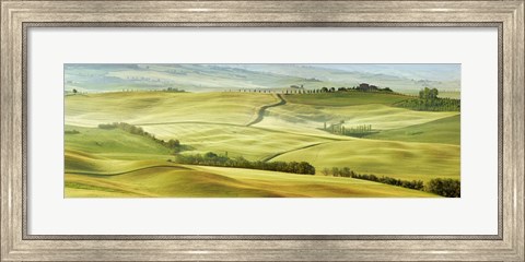 Framed Tuscany Landscape, Val d&#39;Orcia, Italy Print