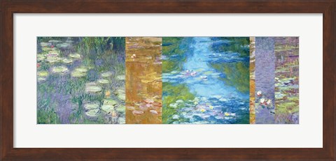 Framed Waterlilies II Print