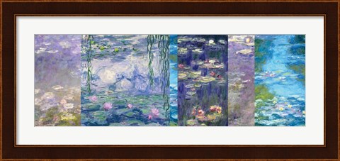 Framed Waterlilies I Print