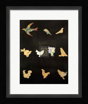 Framed Decoupages Print