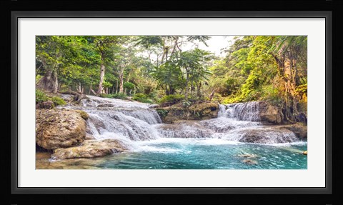 Framed Kuang Si Falls, Luang Prabang,  Laos Print