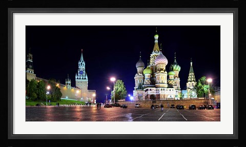 Framed Red Square at Night, Moscow Print