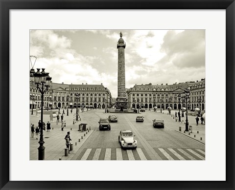 Framed Place Vendome, Paris Print