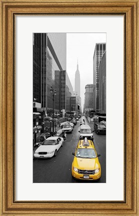 Framed Taxi in Manhattan, NYC Print