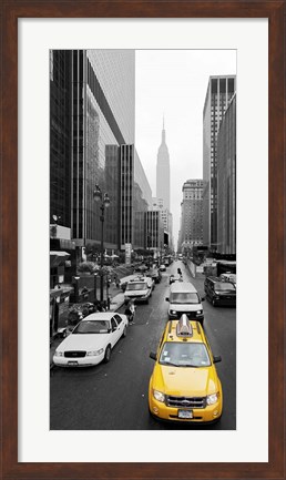 Framed Taxi in Manhattan, NYC Print