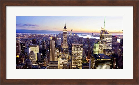 Framed Aerial View of Manhattan, NYC 2 Print