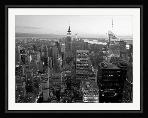 Framed Skyline of Midtown Manhattan, NYC Print
