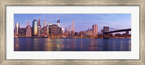 Framed Manhattan and Brooklyn Bridge, NYC 2 Print