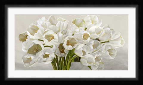 Framed Tulipes Blanches Print