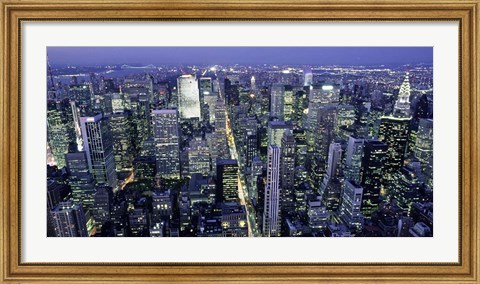 Framed Fifth Avenue and Midtown Manhattan, NYC Print