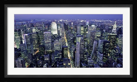 Framed Fifth Avenue and Midtown Manhattan, NYC Print