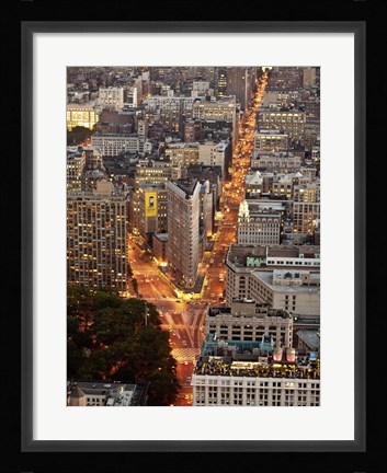 Framed Aerial View of Flatiron Building, NYC Print