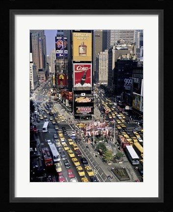 Framed Traffic in Times Square, NYC Print