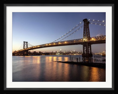 Framed Queensboro Bridge and Manhattan from Brooklyn, NYC Print