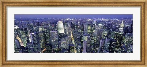 Framed Fifth avenue and Midtown Manhattan, NYC (detail) Print