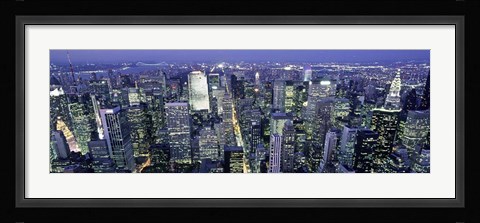 Framed Fifth avenue and Midtown Manhattan, NYC (detail) Print