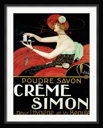 Framed Creme Simon, ca. 1925 Print
