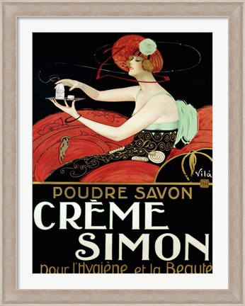 Framed Creme Simon, ca. 1925 Print