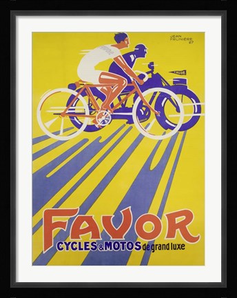 Framed Favor Cycles et Motos, 1927 Print