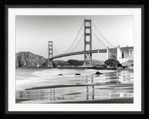 Framed Baker Beach and Golden Gate Bridge, San Francisco 2 Print