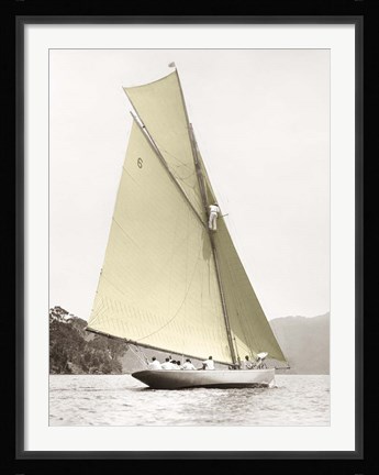 Framed Vintage yacht Print